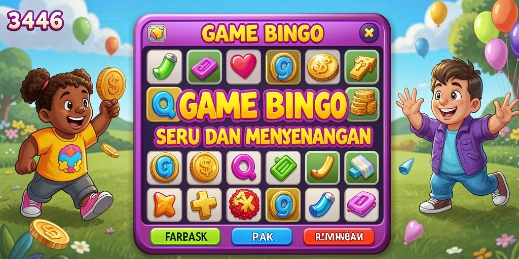 Tampilan gameplay seru dalam 3446, nikmati Bingo dengan teman.