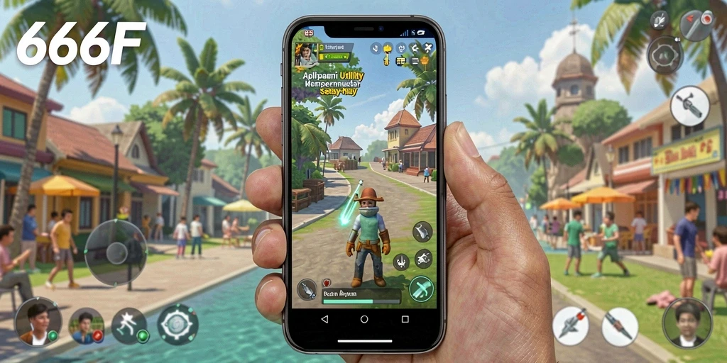 Screenshot utama 666F menampilkan antarmuka aplikasi Utility yang inovatif.