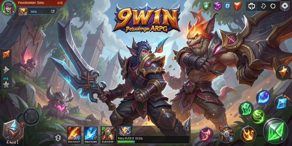 Tampilan gameplay epik dalam dunia ARPG 9WIN.