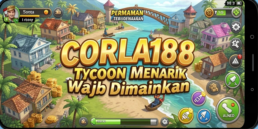 Screenshot gameplay CORLA188 dengan interaksi bisnis yang dinamis.