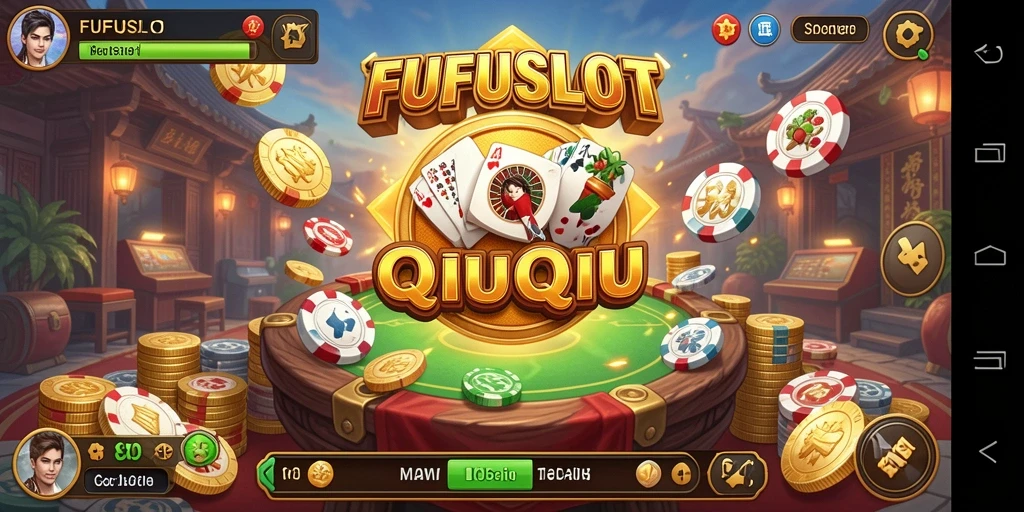 Tampilan gameplay seru di FUFUSLOT dengan suasana QiuQiu.