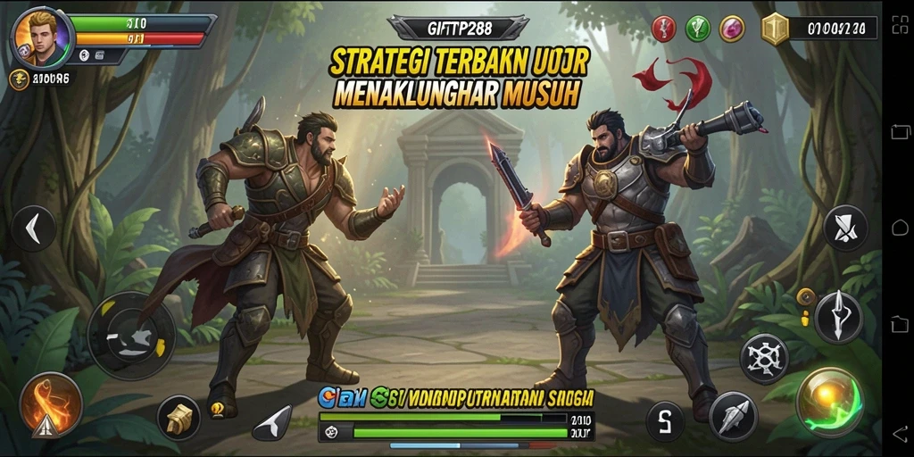Tangkapan layar gameplay <strong>GIFTRP288</strong> menunjukkan strategi yang mendebarkan saat bertarung.