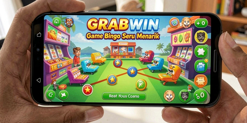 Gameplay Bingo seru di aplikasi GRABWIN yang penuh tantangan.