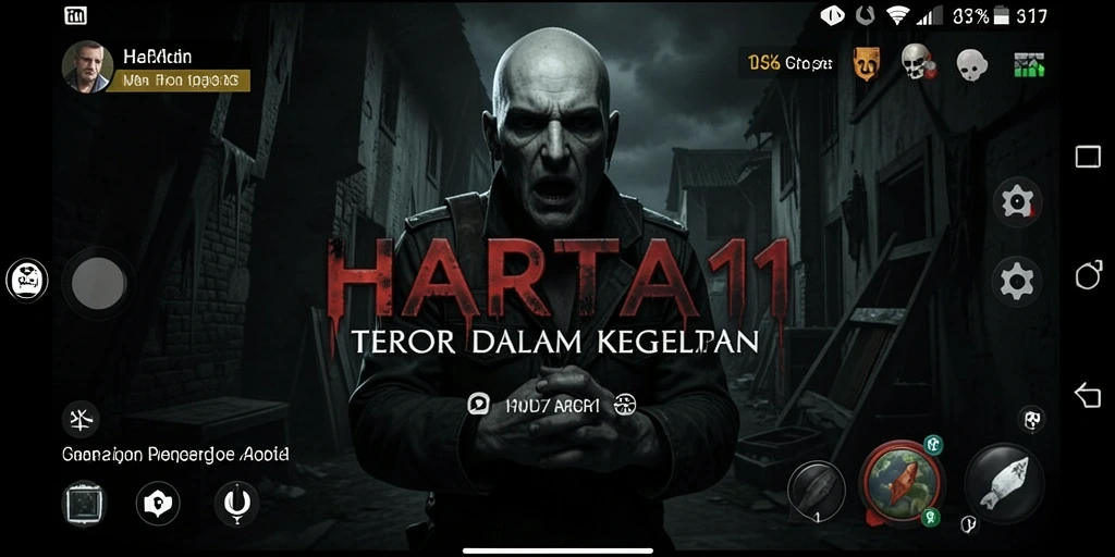 Screenshot HARTA11 menunjukkan momen menegangkan di tengah kegelapan.
