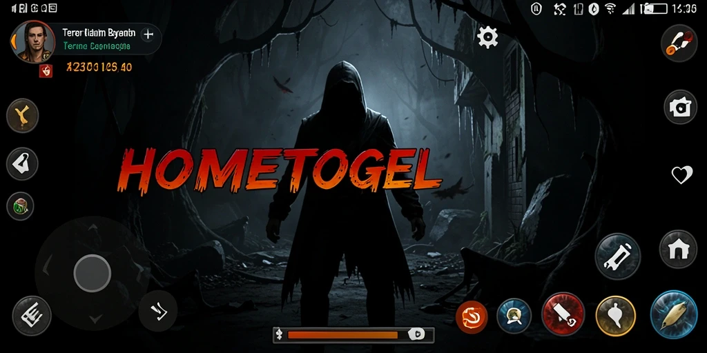 Gameplay HOMETOGEL yang menegangkan dan menyeramkan.