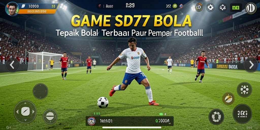 Screenshot utama ID777 menampilkan aksi seru dalam permainan sepak bola.
