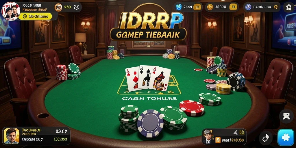Screenshot gameplay IDRRP menampilkan aksi poker mendebarkan.