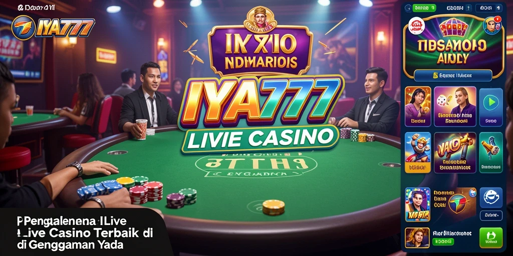 Tampilan mendebarkan dari permainan Live Casino di IYA777.
