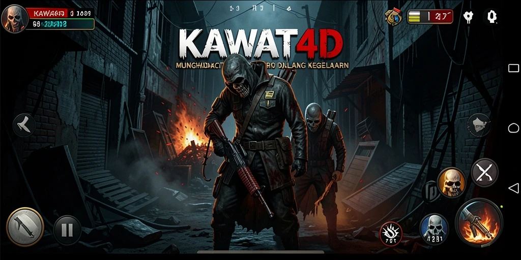 Gameplay mencekam KAWAT4D dengan suasana horror yang kental.