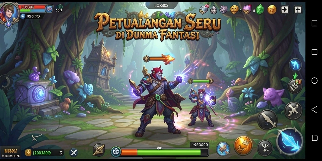 Tampilan menarik dari gameplay petualangan di LOS303.