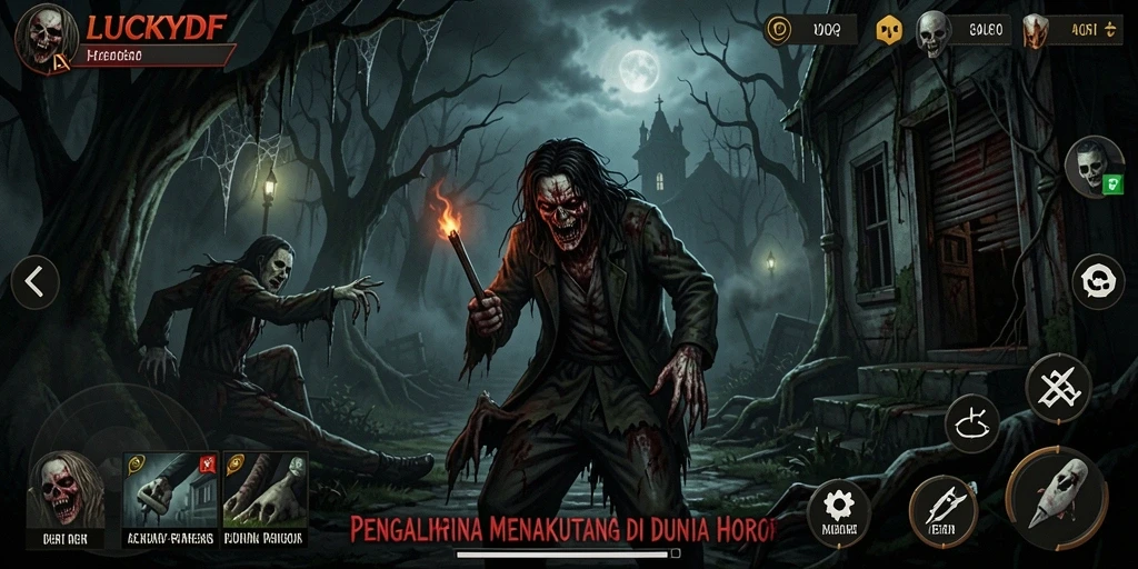 Screenshot menampilkan momen menegangkan dalam gameplay LUCKYDF.