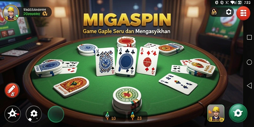 Tampilan gameplay MIGASPIN yang seru dan menarik.