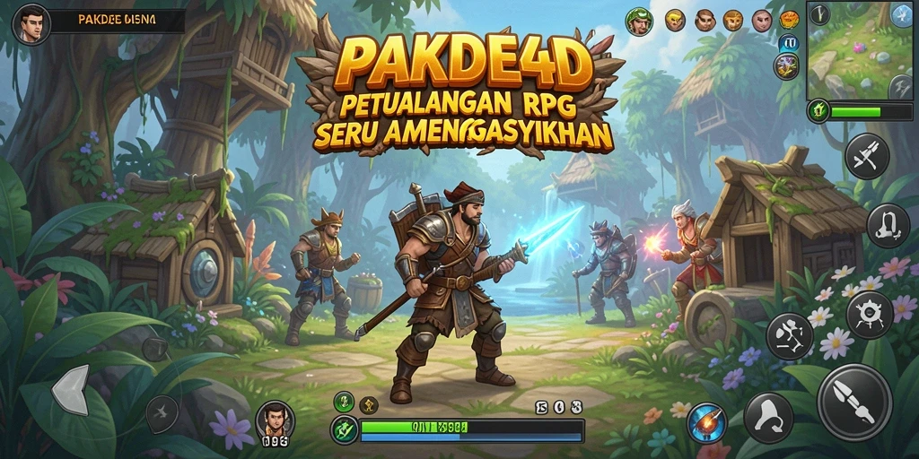 Screenshot gameplay PAKDE4D yang menunjukkan aksi petualangan RPG yang seru.