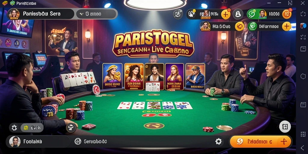 Tampilan mendebarkan gameplay Live Casino PARISTOGEL.
