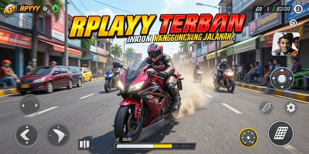 Tampilan gameplay seru balapan motor di RPYYY.