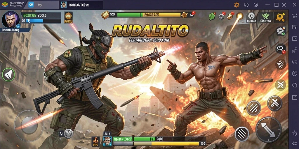 Tampilan dinamis dan seru dari gameplay RUDALTOTO.