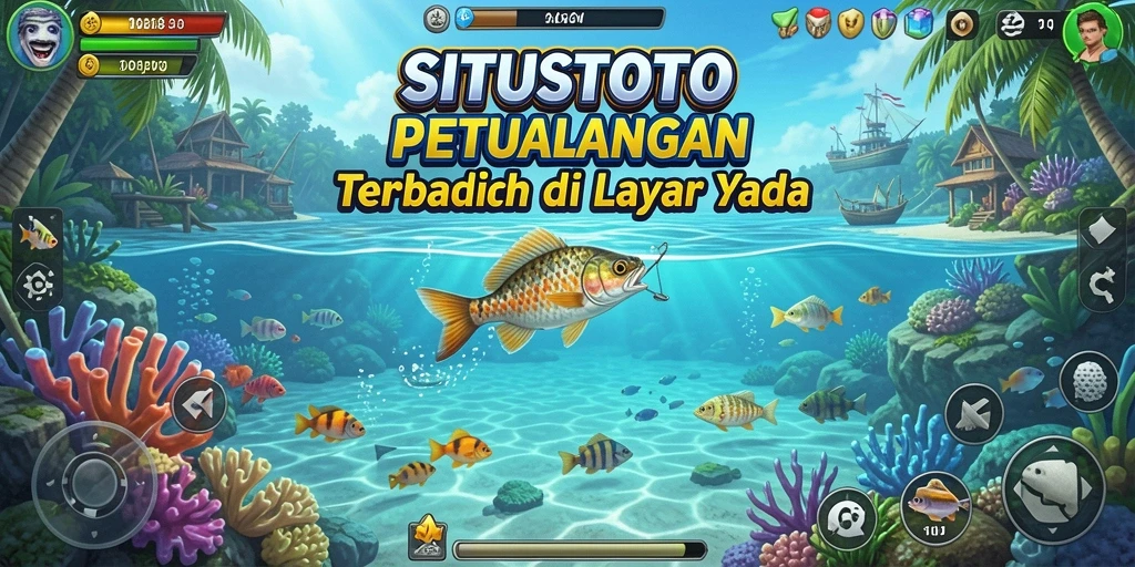 Screenshot gameplay SITUSTOTO menampilkan pengalaman memancing yang menegangkan.