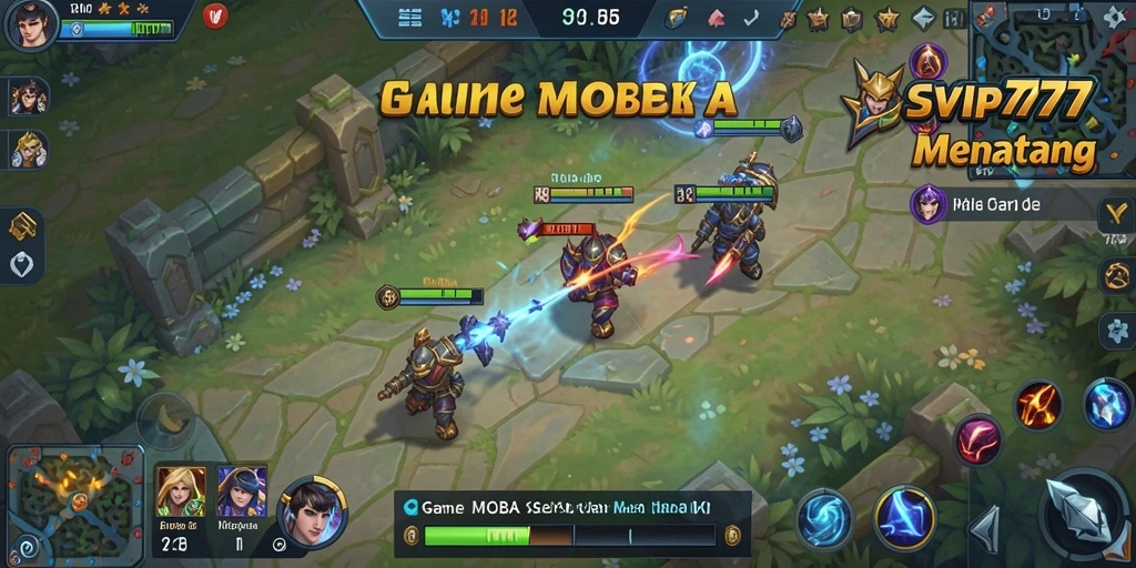 Gameplay MOBA yang seru dengan efek visual menarik.