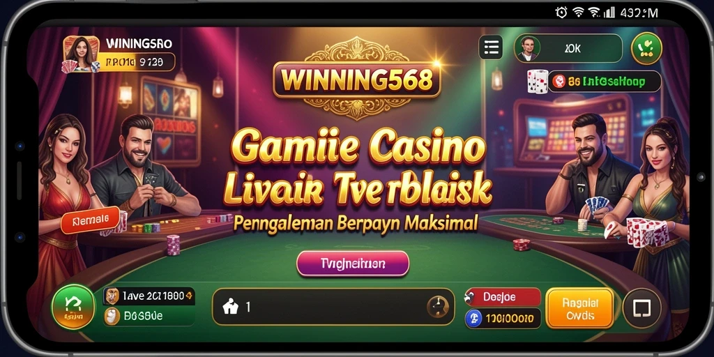 Tampilan gameplay Live Casino di WINNING568 yang mendebarkan.